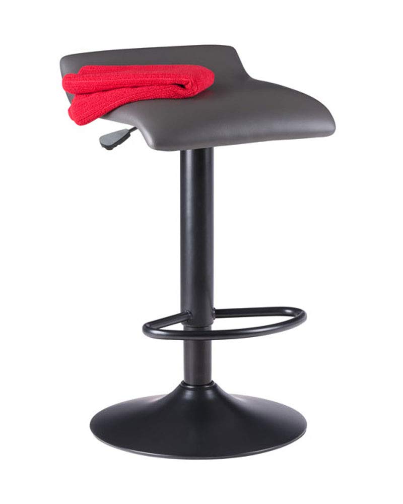 Winsome Wood Tarah Stool, Gray, 15.16'D x 15.16'W x 34.45'H