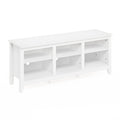 Furinno Jensen Entertainment Center For Tv Up To 65 Inch, 65-Inch, Solid White