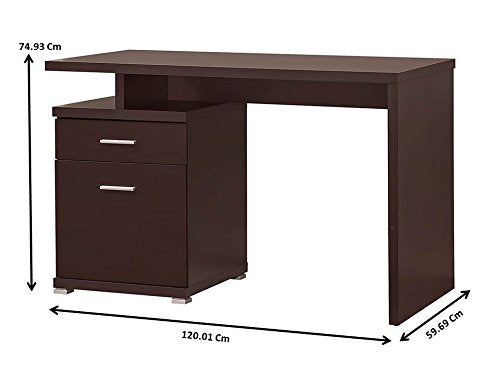 Coaster Contemporary Office Desk with Drawer Cappuccino 800109