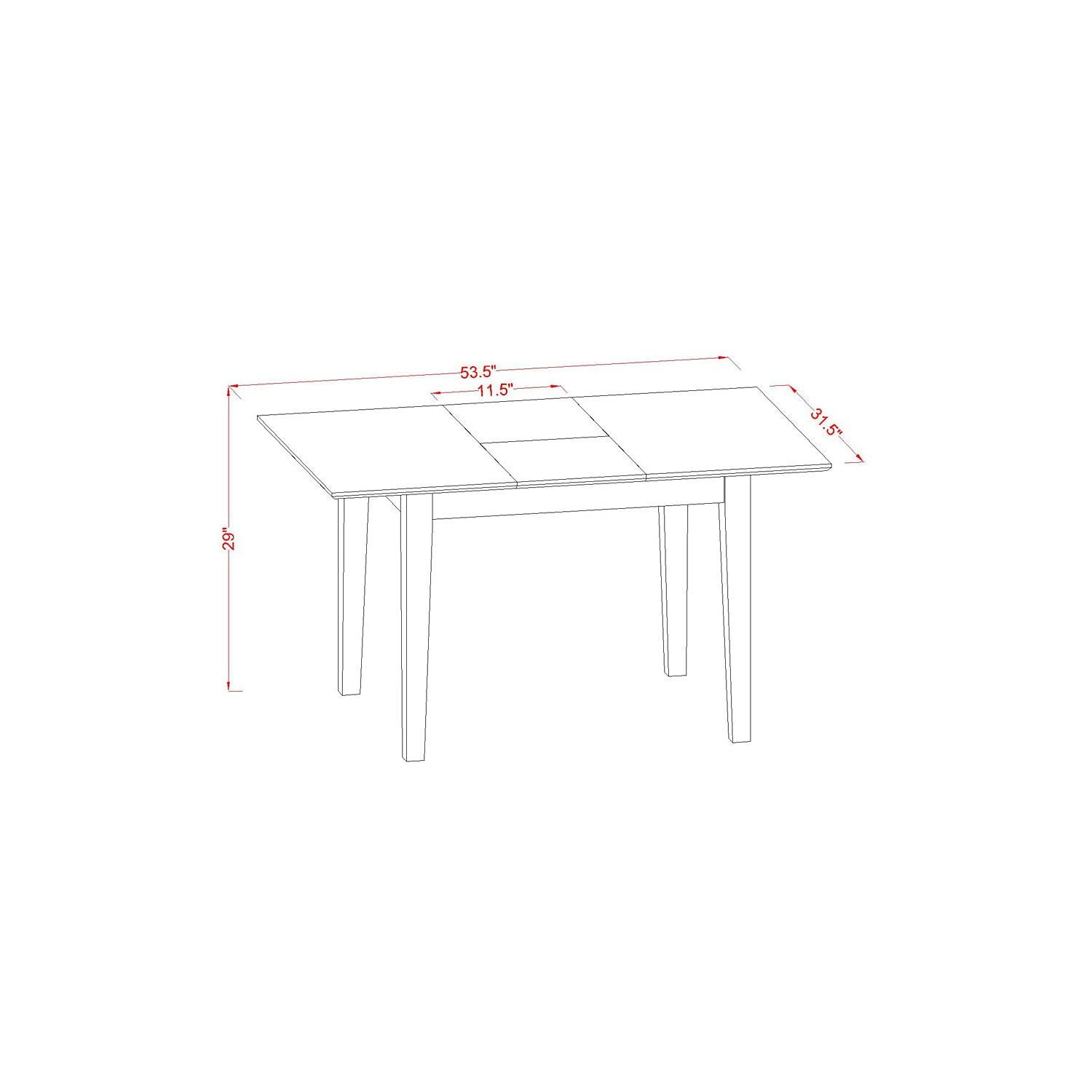 East West Furniture Noml7-Mah-Lc 7 Pc Small Table Set - Kitchen Table With Leaf And 6 Kitchen Dining Chairs