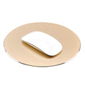 Proelife Premium Aluminum Metal Mouse Pad Mice Mat 8.66 Inch (Round, Champagne Gold)