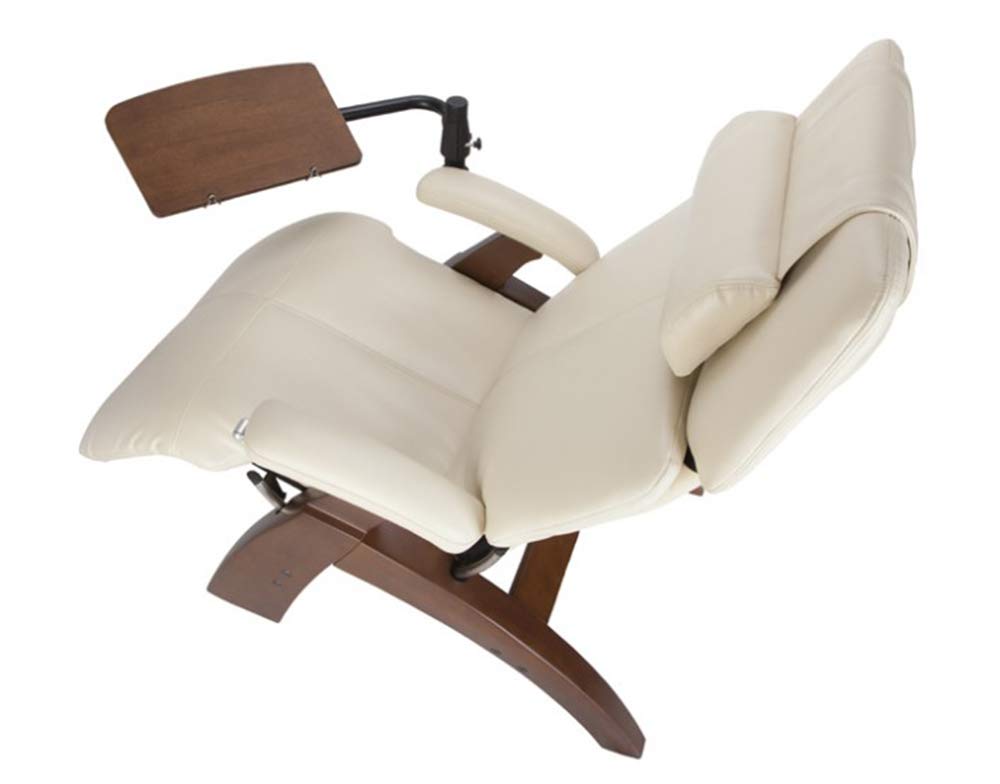 Perfect Chair Human Touch Pc-610 Omni-Motion Power Walnut Zero-Gravity Recliner + Laptop Personal Computer Desk Table - Black Pr