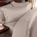 Elegance Linen 1200 Thread Count Egyptian Quality- Wrinkle Resistant - 3Pc Duvet Cover Set, Solid, Full/Queen, Cream