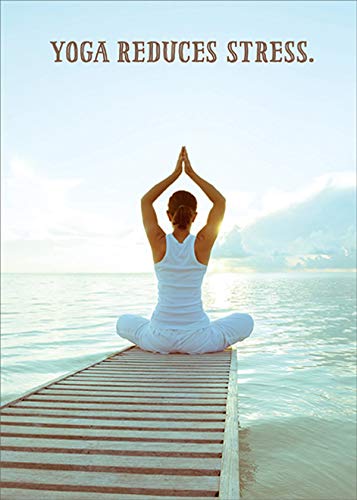Rsvp Yoga Reduces Stress : Woman On Dock Funny/Humorous Feminine Birthday Card For Her, 5' X 7'