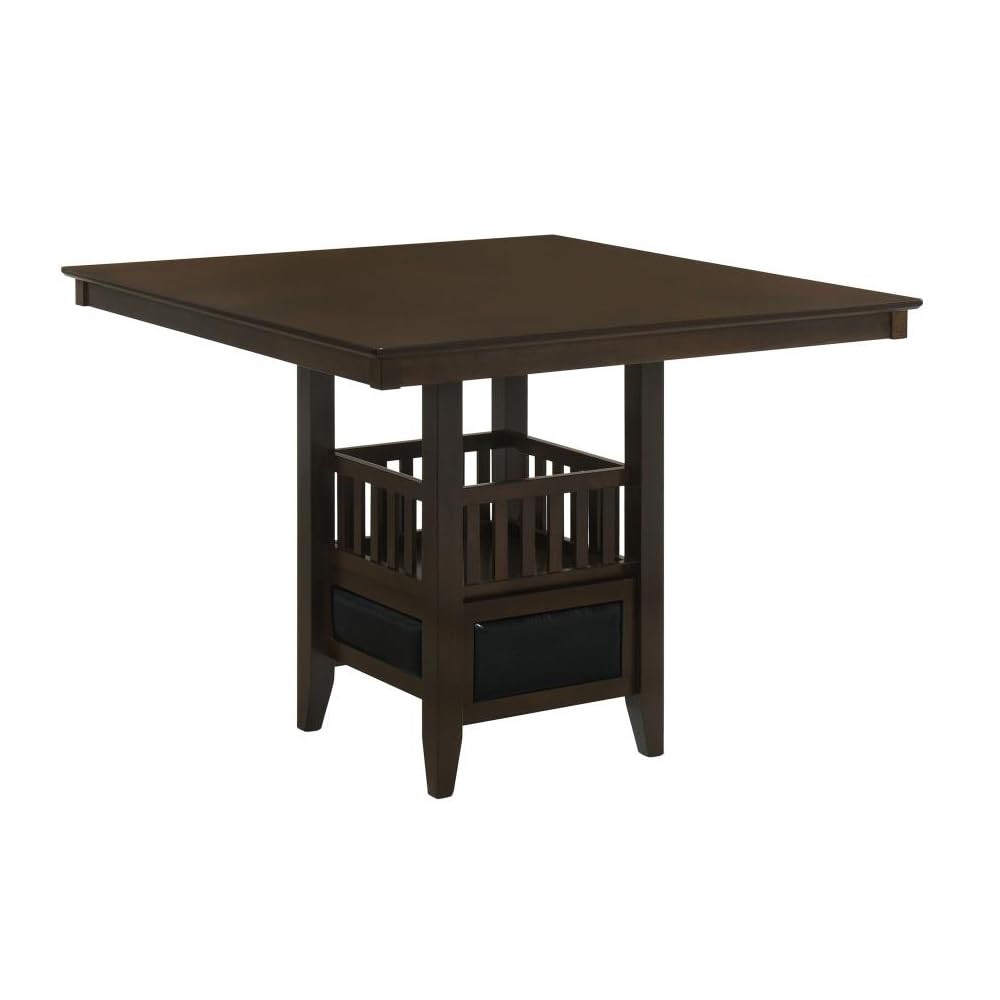 Jaden Square Counter Height Table With Storage Espresso