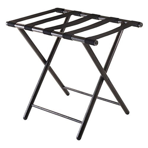 Ergode Wood Tavin Luggage Rack | Stylish & Practical | Holds up to 75 lbs | Folds for Easy Storage | No Assembly | Antique Bronze Finish