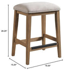 Intercon Eden Backless Barstool, Rustic Dune, Set of 2