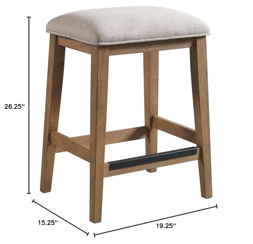 Intercon Eden Backless Barstool, Rustic Dune, Set of 2
