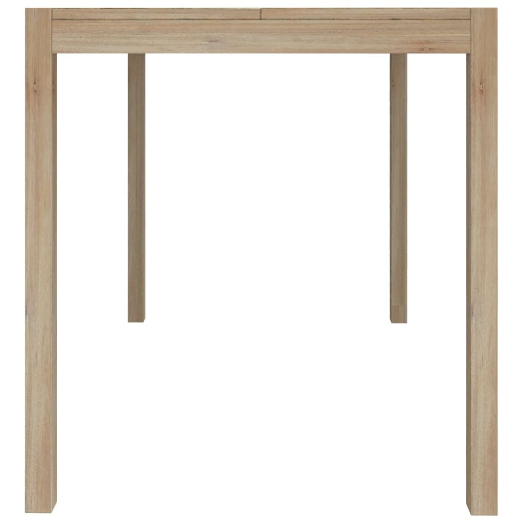 Vidaxl Dining Table In Scandinavian Style, Solid Acacia Wood With Brushed Finish, Stable And Durable Build, 43.3"X27.6"X29.5" Size - Perfect For Family Dining