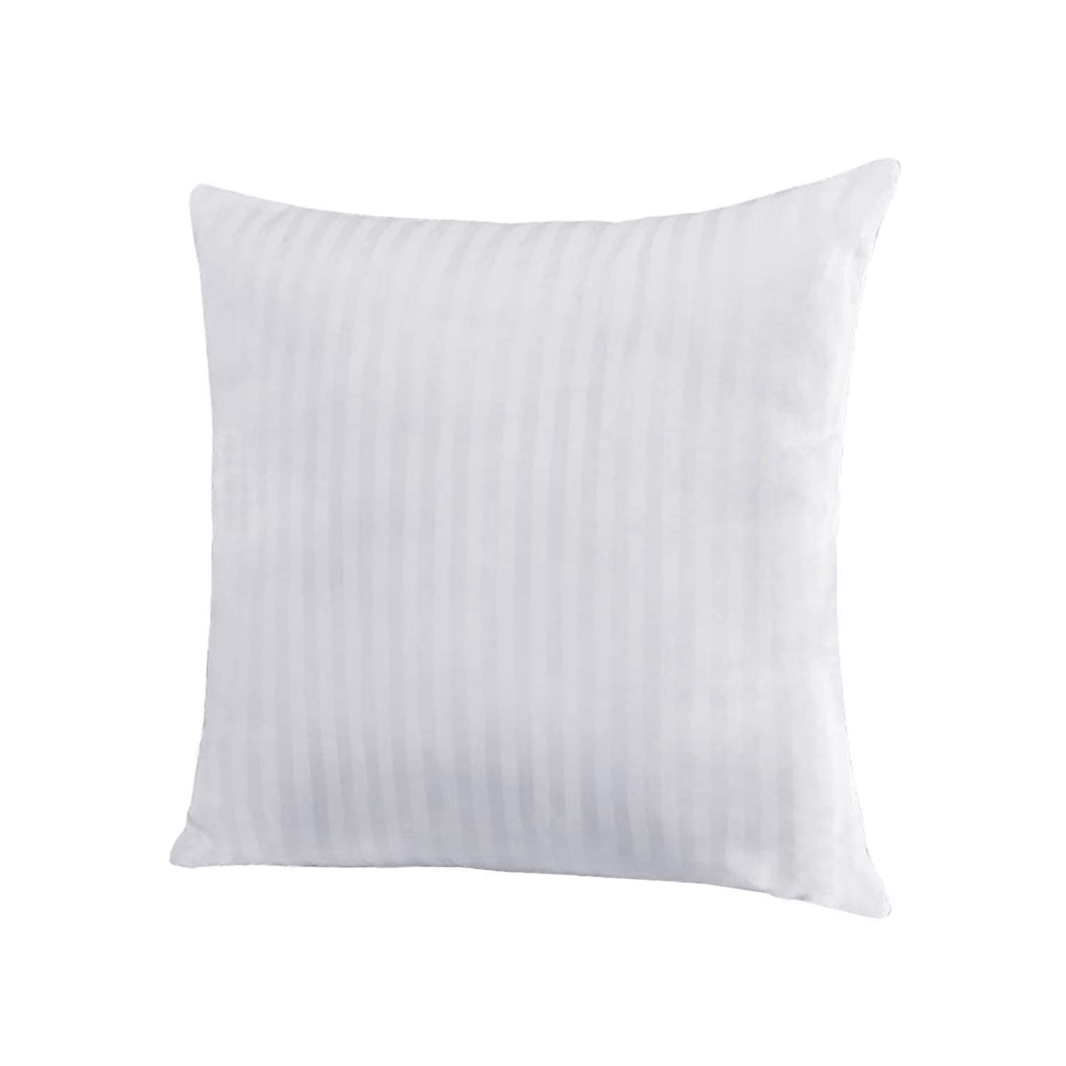 Evz Homie Premium Stuffer Pillow Insert Sham Square Form Polyester, 20' L X 20' W, Standard White Striped, For 20' Covers