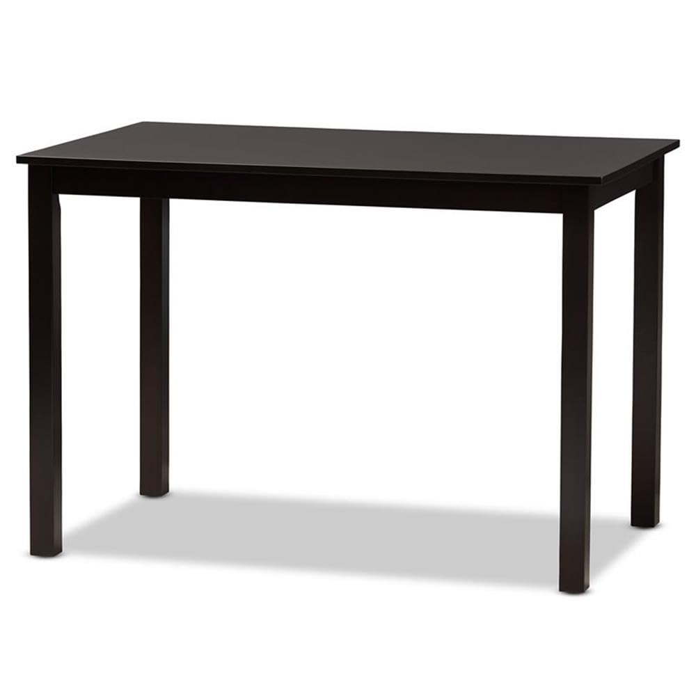 Baxton Studio Gervais Modern and Contemporary Sand Fabric Upholstered and Dark Brown Finished Wood 5-Piece Dining Set