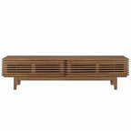 Modway Render 71" Mid-Century Modern Low Profile Tv Stand In Walnut, 71 Inch