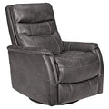 Signature Design by Ashley Riptyme Traditional EZ Pull Swivel glider Recliner, Dark gray