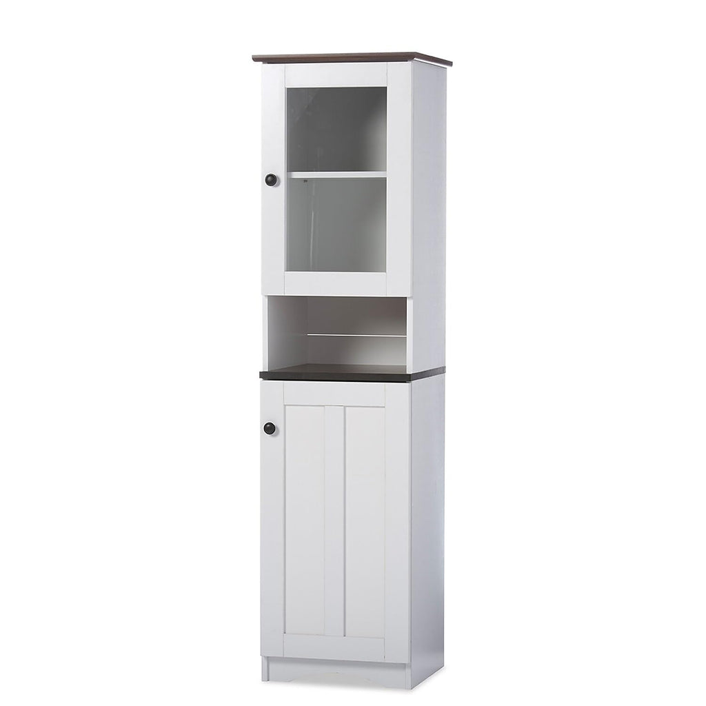 Baxton Studio Dr 883300-White/Wenge Cabinet, White/Dark Brown