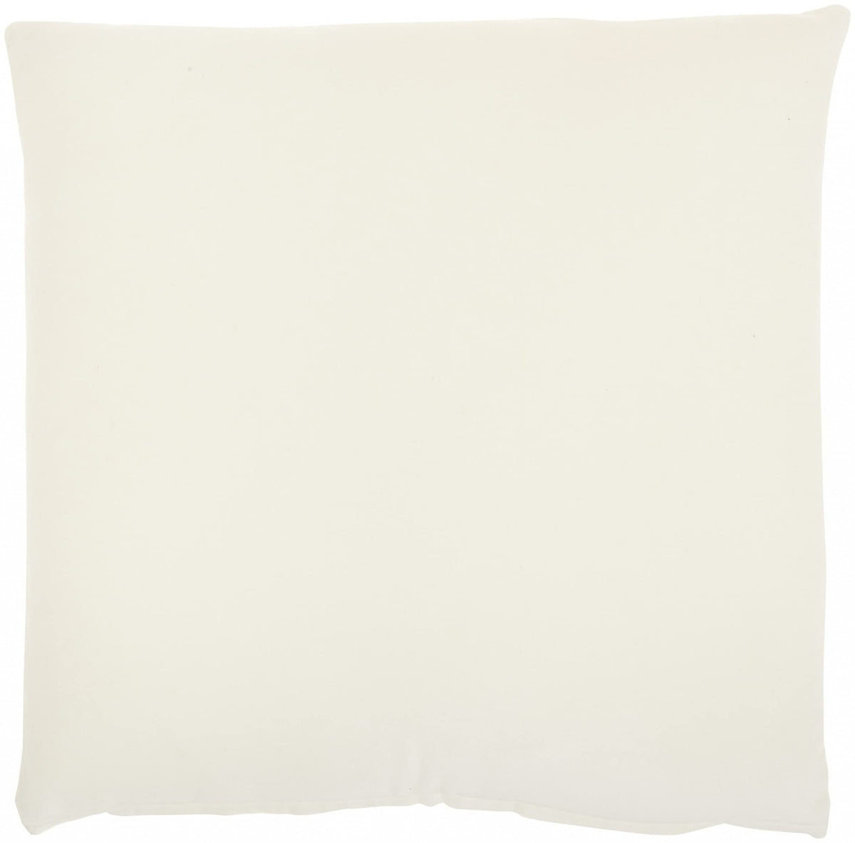 HomeRoots 100% Cotton Solid Ivory Casual Throw Pillow