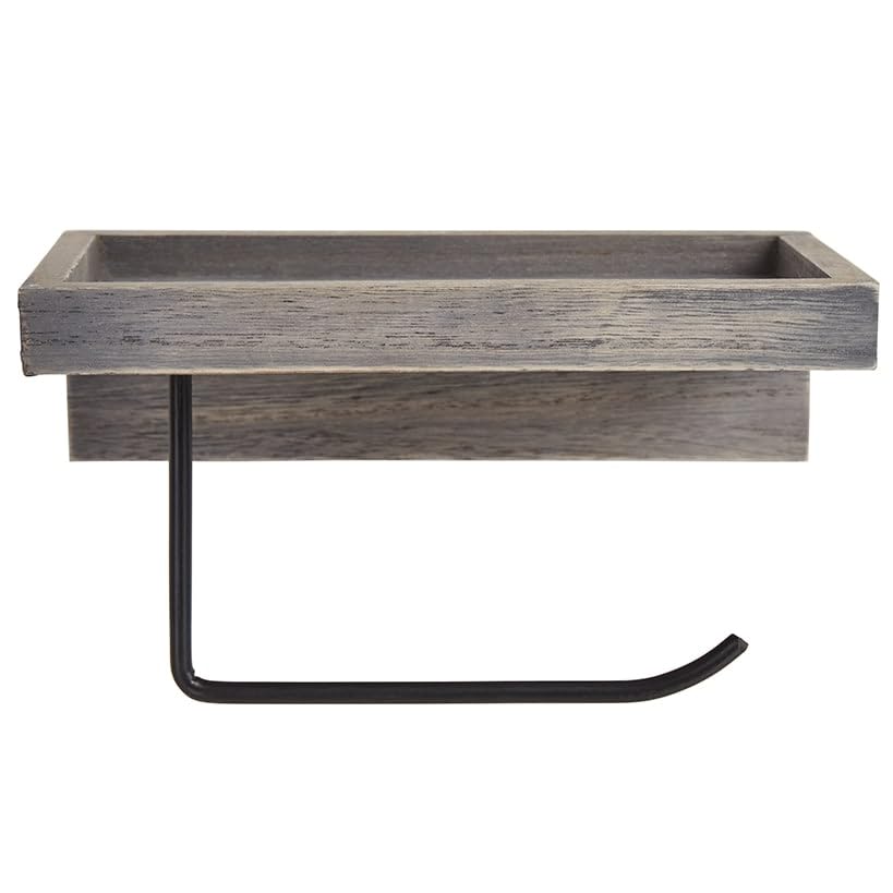 Farmhouse Bathroom Collection - Toilet Tissue Holder Gray