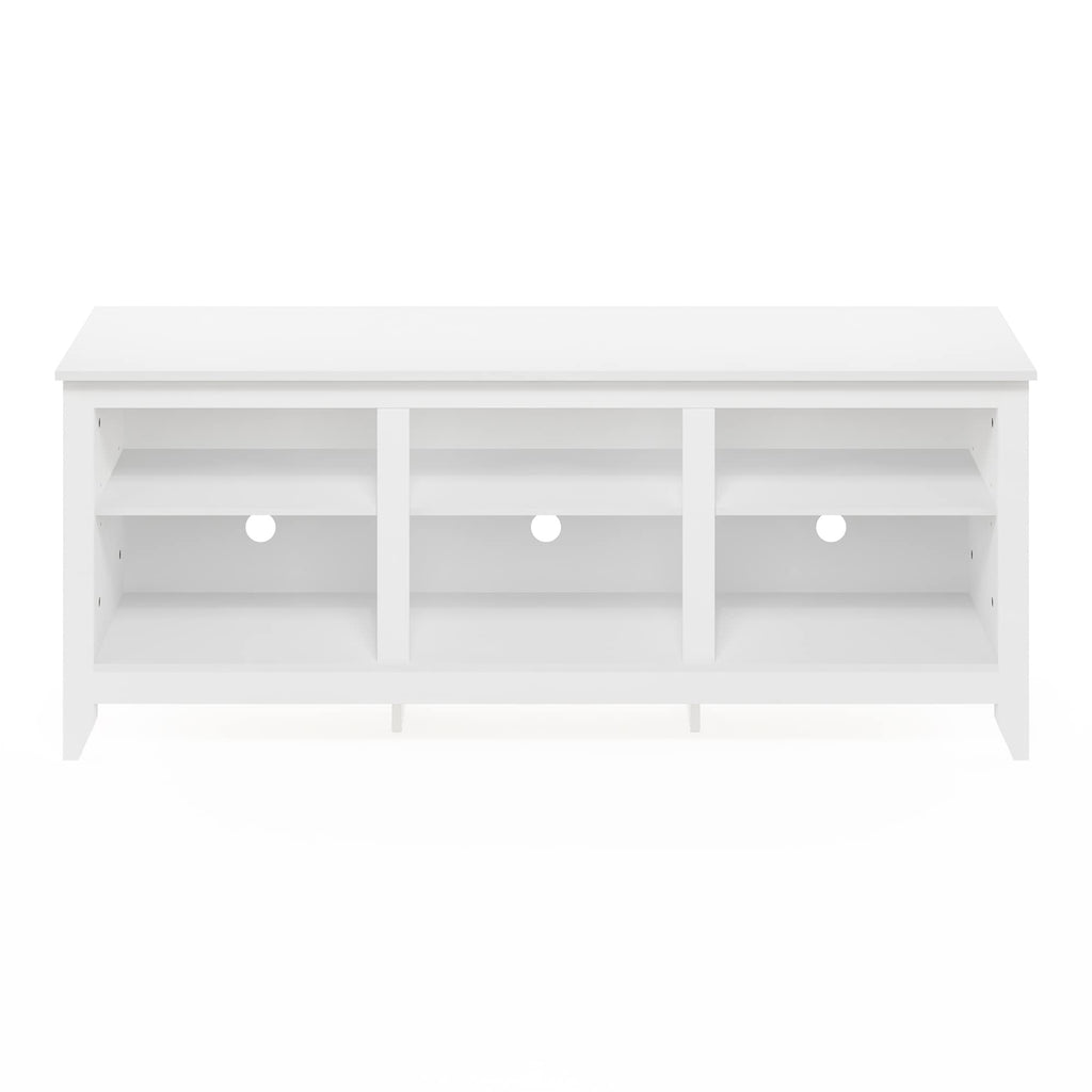 Furinno Jensen Entertainment Center For Tv Up To 65 Inch, 65-Inch, Solid White