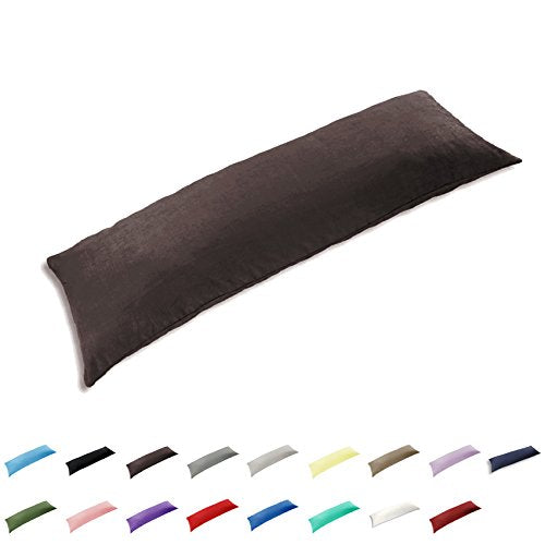 Taoson 100% Cotton 300 Thread Count Envelope Style Body Pillow Cover,Long Pillowcase Pillow Protector Cushion Cover Non Zippered