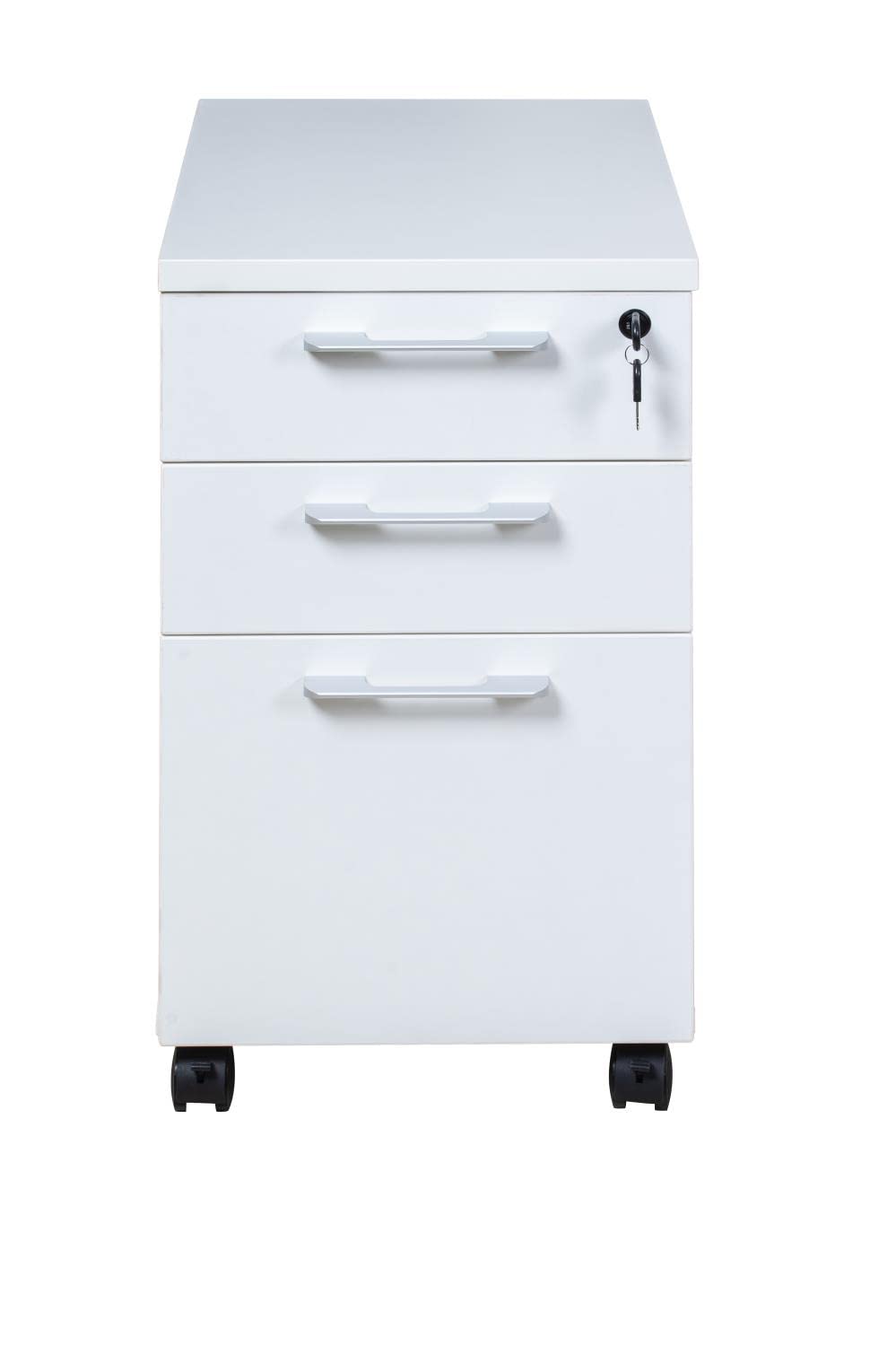 Simple System Mobile Pedestal Box/Box/File, White