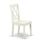 East West Furniture Dining Clc-Lwh-W Clarksville Double X-Back Formal Chairs In Linen White Finish (Set Of 2)
