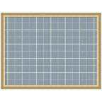 Framed Fabric Pinboard Light Blue Plaid Wall Organization