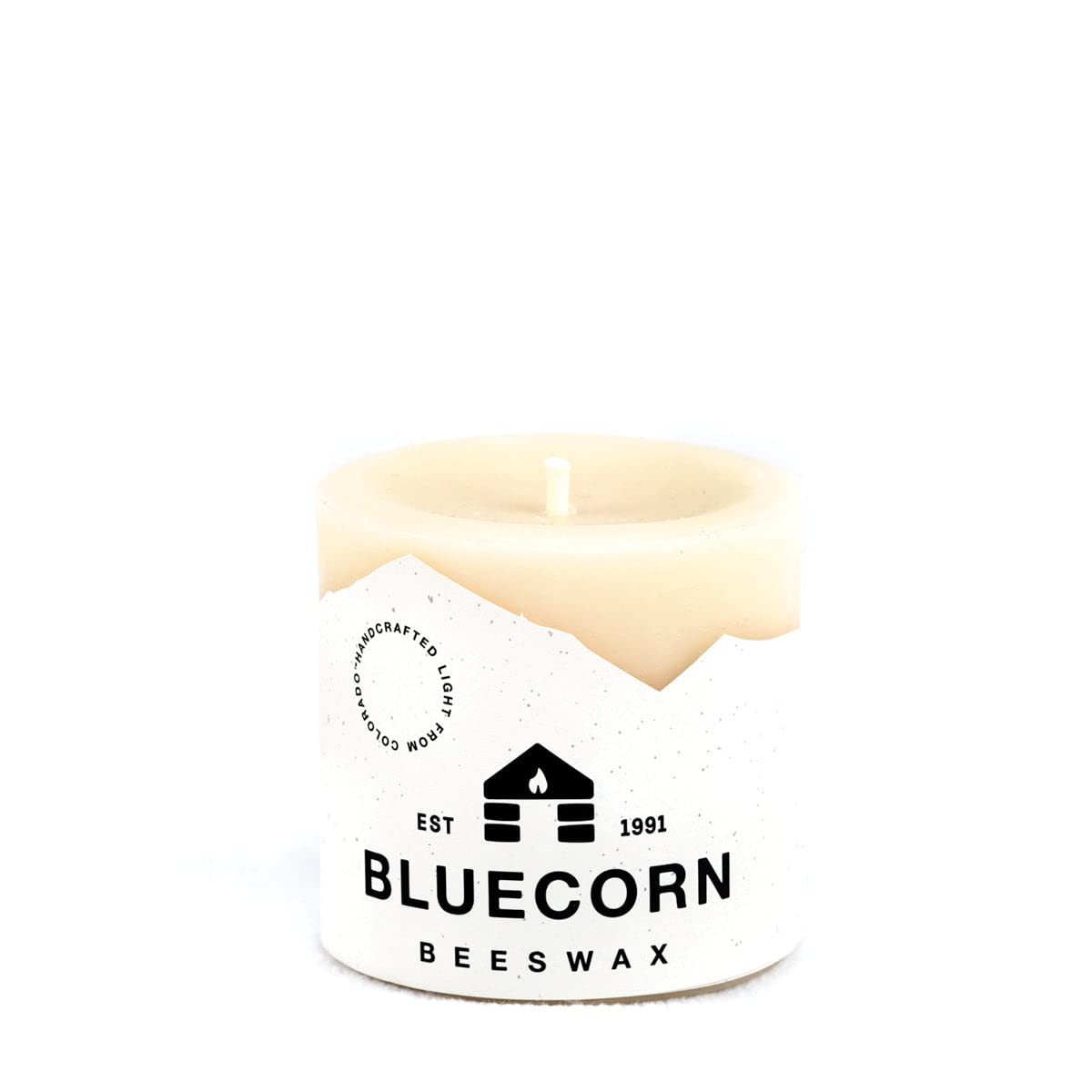 Bluecorn Beeswax 100% Pure Beeswax Pillar Candles | Ivory White Beeswax Candles, Unscented Candles | Soy, Paraffin, & Fragrance 
