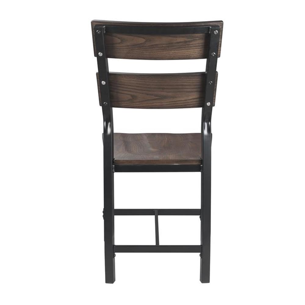 Acme Mariatu Wooden Armless Side Chair in Oak Set of 2
