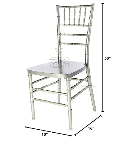 Commercial Seating Products European Silver Wood Dining Chairs, 1-Pack