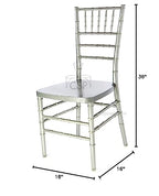 Commercial Seating Products European Silver Wood Dining Chairs, 1-Pack