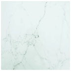 vidaXL Tempered Glass Square Table Top with White Marble Design 15.7"x15.7" 0.2" - Stylish and Durable for Dining Tables, Coffee Tables, Garden Tables.