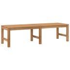 vidaXL Solid Teak Wood Bench - 59.1" Wide, Farmhouse Patio Bench with Fine-Sanded Smooth Finish for Indoor and Outdoor Use