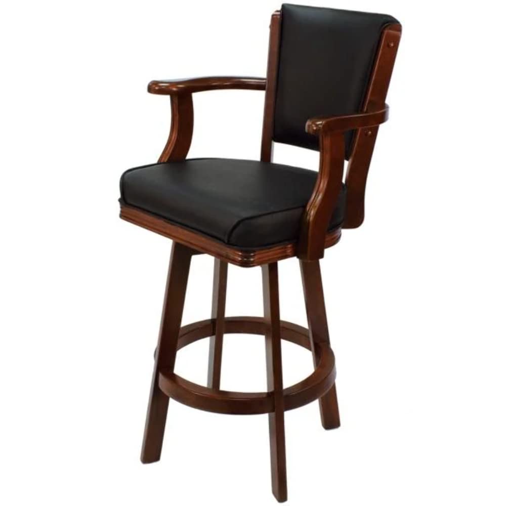 Ram Gameroom Swivel Barstool With Arms Finish: English Tudor