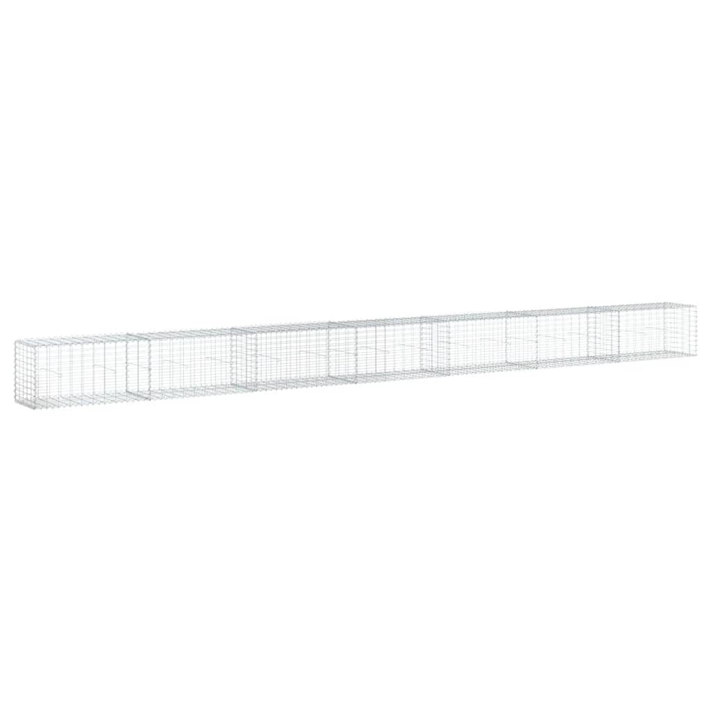 Vidaxl - Silver Gabion Basket Galvanized Steel Rectangular - 275.6' Freestanding Mesh Cage For Outdoor Landscaping Retaining Wa