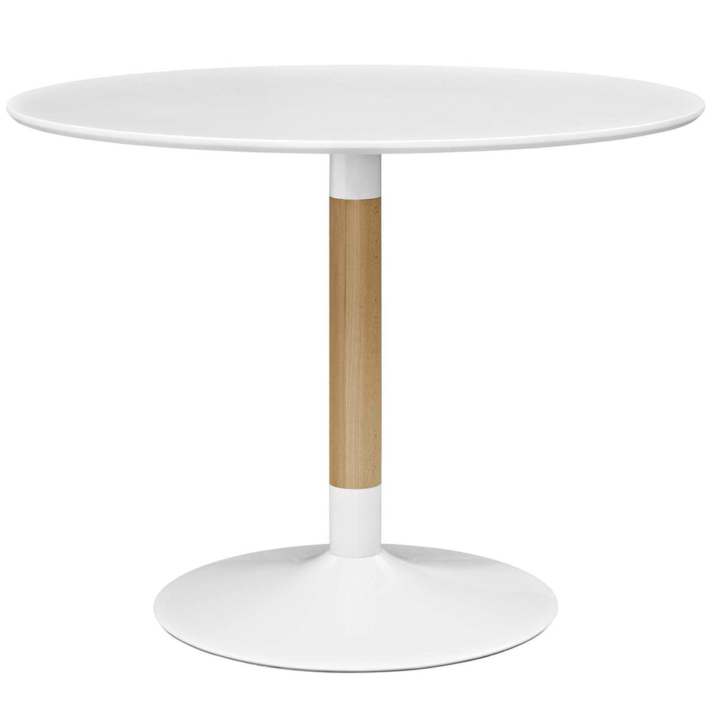 Modway Whirl 40" Contemporary Modern Round Kitchen And Dining Table In White