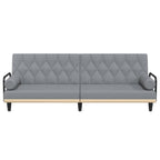 vidaXL Contemporary Light Gray Fabric Sofa Bed - Convenient Armrest Design, Foam Filling, Versatile Functionality, Plywood Construction | Modern Design