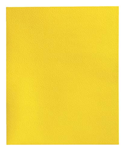 School Smart Leatherette 2 Pocket Folder - 9 X 12 Inch - Pack Of 25 - Yellow