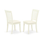 East West Furniture Shda5-Whi-C 5 Piece Modern Dining Table Set Includes A Round Kitchen Table With Pedestal And 4 Linen Fabric Kitchen Dining Chairs, 42X42 Inch, Linen White