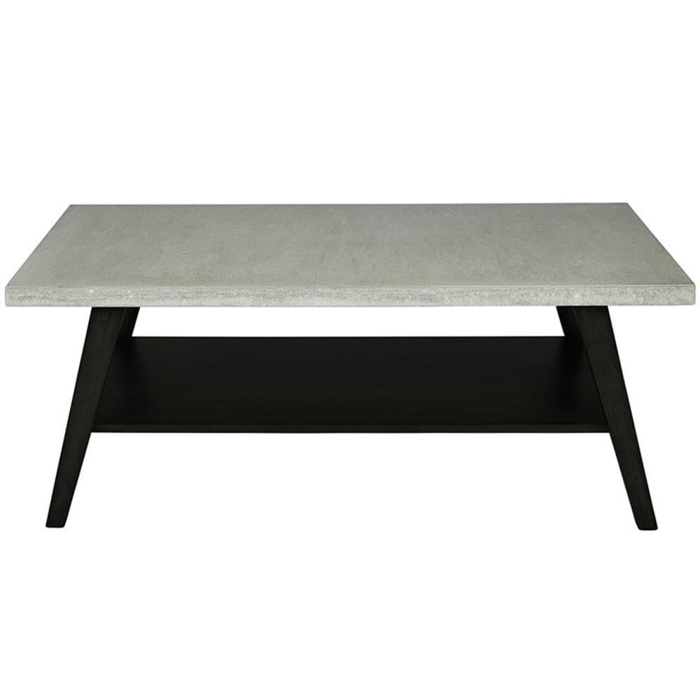Progressive Furniture Jackson II Rectangular Cocktail Table, Concrete Gray/Black