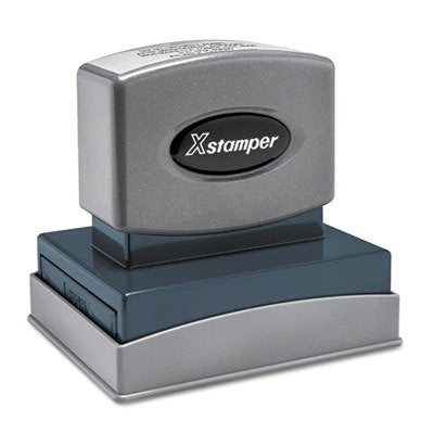 Xstamper Eco-Green Custom Message Stamp, Pre-Inked, N22, 1 15/16 X 2 15/16
