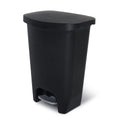 Glad 13 Gallon Trash Can | Plastic Kitchen Waste Bin with Odor Protection of Lid | Hands Free with Step On Foot Pedal and Garbag