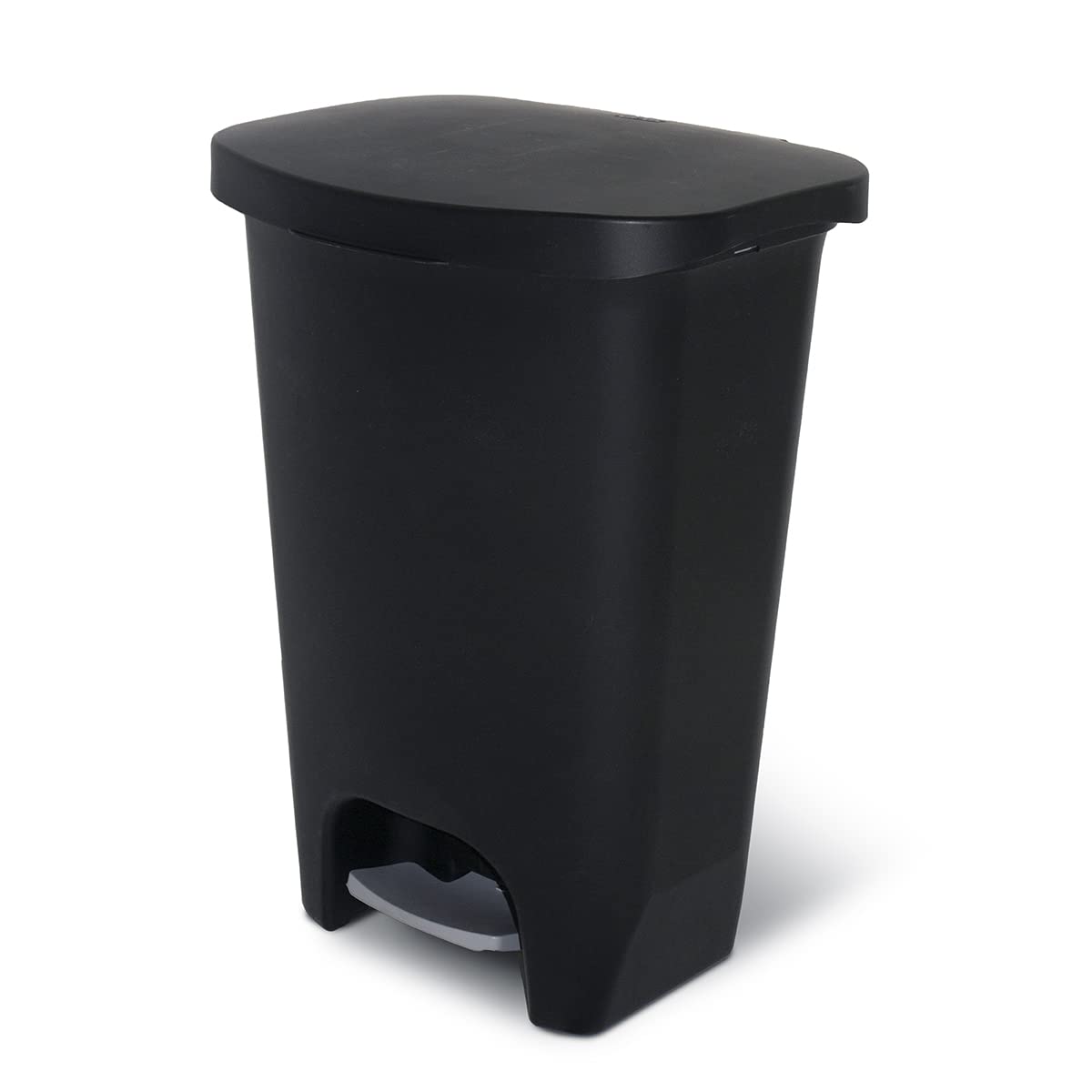 Glad 13 Gallon Trash Can | Plastic Kitchen Waste Bin with Odor Protection of Lid | Hands Free with Step On Foot Pedal and Garbag
