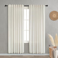Koufall 78 Inch Curtains 2 Panel Set,Linen Sheer Closet Curtain For Open Closet Door,Cream