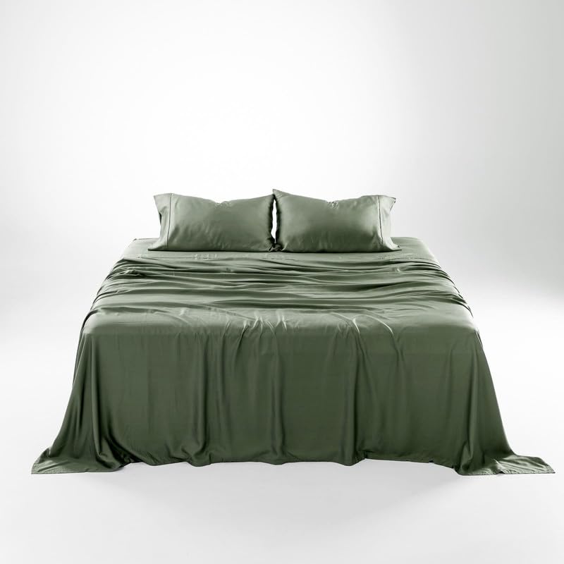 Olive + Crate Eucalyptus Cooling Pillowcase And Sheet Sets California King Size | 100% Certified Tencel Fiber | Better Than Visc