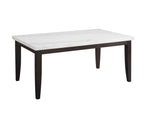 Steve Silver Francis Rectangular White Marble Dining Table FC500MTL