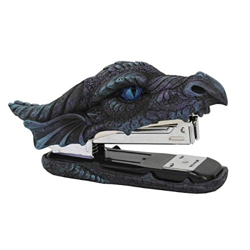 Pacific Giftware Pt Dragon Head Blue Eyes Decorative Functional Stapler Figurine Office Stationery
