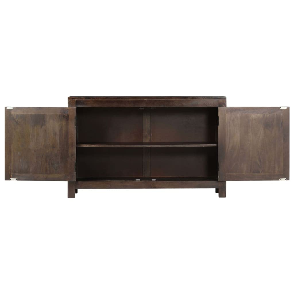 vidaXL Sideboard with Carved Design 43.3&quot;x13.8&quot;x27.6&quot; Solid Mango Wood