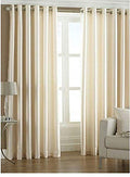 INIRA TRENDZ Polyester Blend Grommet Curtain, Cream, 4 x 7