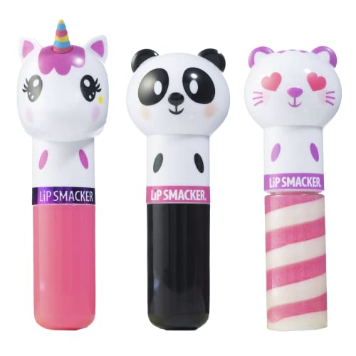 Lip Smacker Lippy Pals Flavored Lip Balm  Unicorn, Bunny, Llama  Clear Matte  For Kids Stocking Stuffer Christmas Gift  Set Of 3