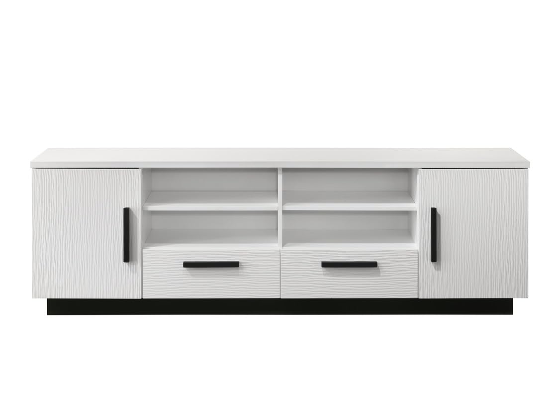 LILOLA LIVING Matilda 70.5" White Finish TV Stand with Drawers