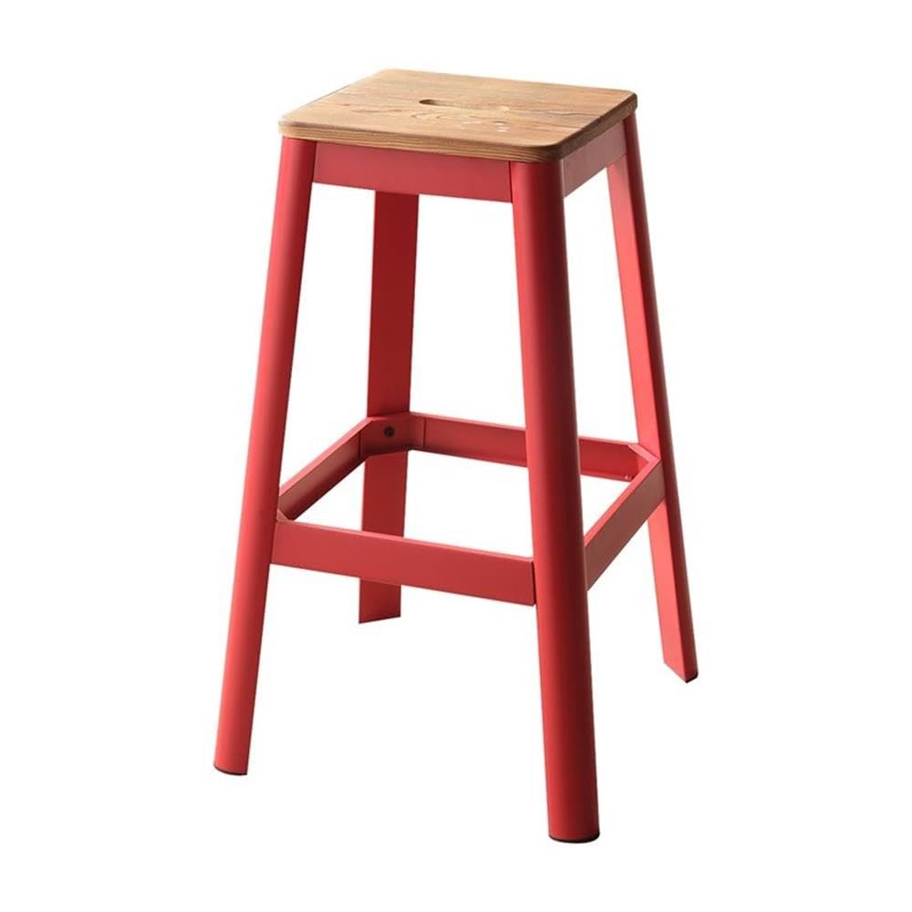 Acme Jacotte Bar Stool in Natural and Red